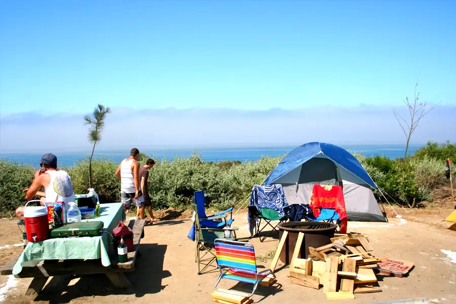 summer camping and fishing: